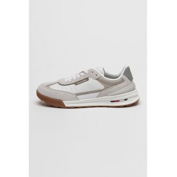 Pantofi sport de material textil cu captuseala de piele intoarsa