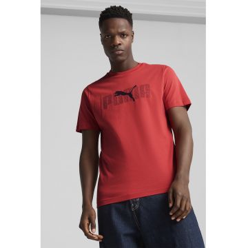Tricou cu logo si decolteu la baza gatului