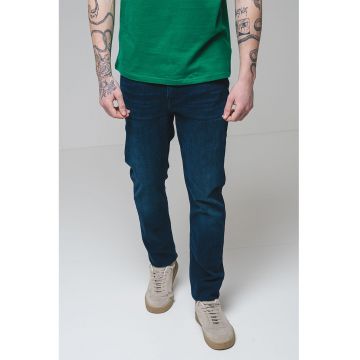 Blugi cambrati cu croiala dreapta - Bleumarin