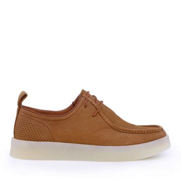 Pantofi cu șiret bărbați Enzo Bertini maro camel din piele nabuck 1789BP2311VCA