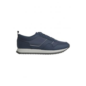 Pantofi  Low Top Lace Up Mix 11296 - Bleumarin