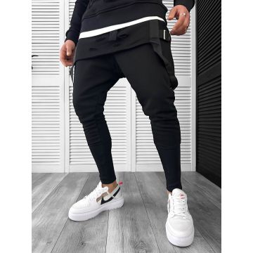 Pantaloni de trening negri  cargo  13036