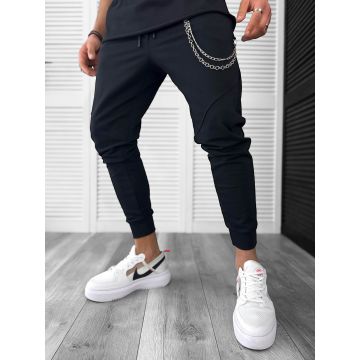 Pantaloni de trening negri  conici  13038 N3-4.3