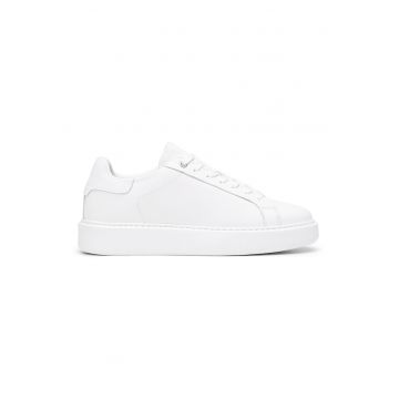 Pantofi sport de piele cu varf rotund