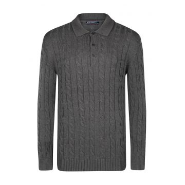 Pulover polo cu model torsade