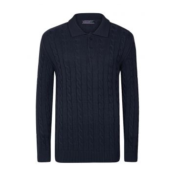 Pulover polo cu model torsade