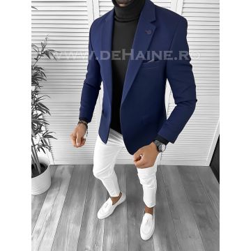 Sacou barbati slim fit bleumarin B9753 P18-1.1