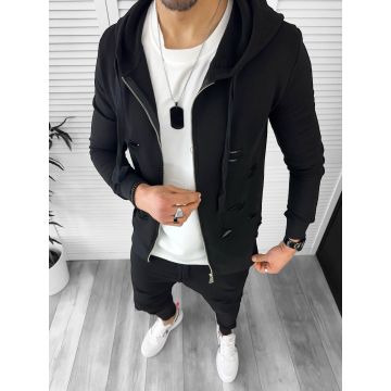 Trening barbati slim fit  negru   Pantaloni + Hanorac T12933 27-3.2