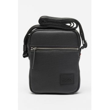 Geanta crossbody de piele ecologica cu logo Ethon 2.0