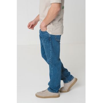 Blugi cu design 5 buzunare si talie medie