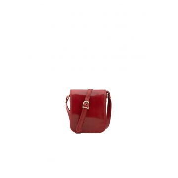 Geanta crossbody de piele cu buzunar pe spate - cu fermoar 210293