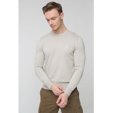 Pulover din amestec de bumbac si casmir