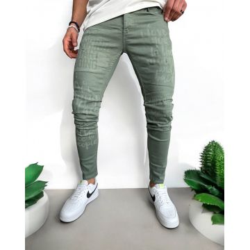 Blugi barbati conici verzi 1259 G6-5