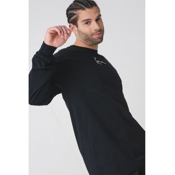 Bluza de bumbac cu logo pe piept