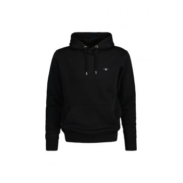 Hanorac regular fit cu buzunar kangaroo Shield - Negru