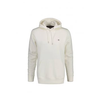 Hanorac regular fit cu buzunar kangaroo Shield - Alb