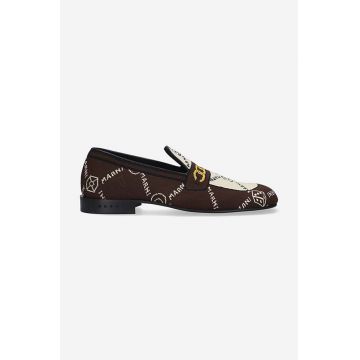 Marni mocasini Moccasin Shoe bărbați, culoarea maro MOMR003802.P4601-brown