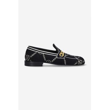 Marni mocasini Moccasin Shoe bărbați, culoarea negru MOMR003802.P4601-brown