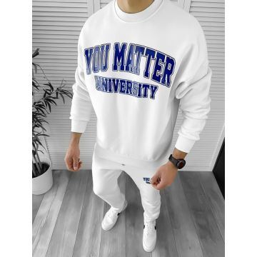 Pantaloni de trening   alb  conici k170 P19-4.3