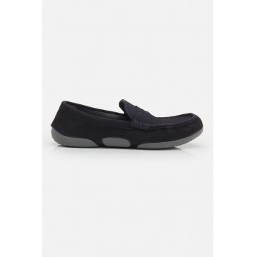 Pantofi loafer de piele nabuc