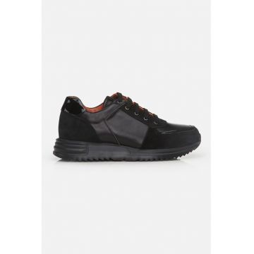 Pantofi sport de piele si piele intoarsa