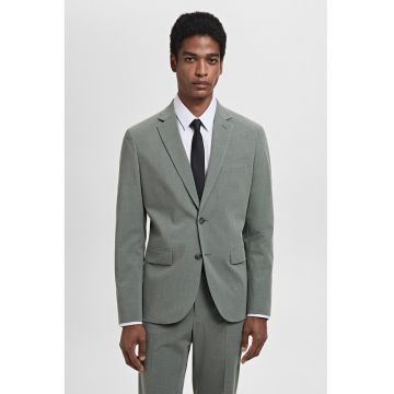 Sacou slim fit cu model uni