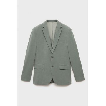 Sacou slim fit cu model uni