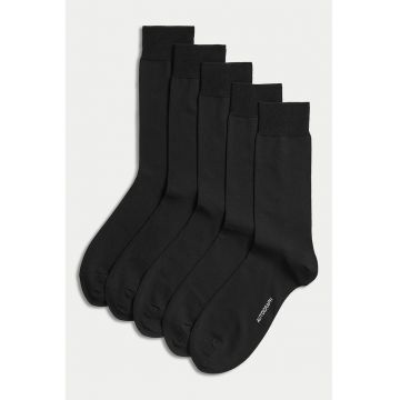 Set de sosete lungi din amestec de modal - 5 perechi - Negru