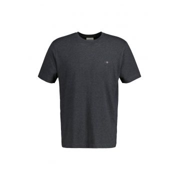 Tricou regular fit din bumbac Shield - Gri antracit