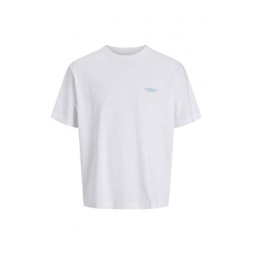 Tricou JACK &JONES Paros Abstract Backprint 40910 - Alb