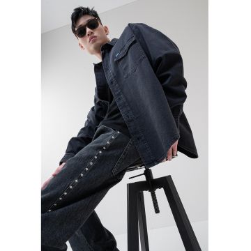 Camasa din chambray cu maneci lungi