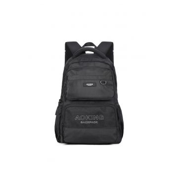 Rucsac din material textil cu buzunare frontale cu fermoar Rucsac din material textil cu buzunare frontale cu fermoar