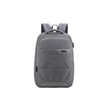 Rucsac din material textil cu buzunare interioare multiple 180809 - Gri