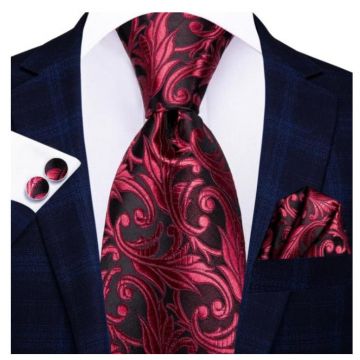 Set cravata + batista + butoni - matase - model 252