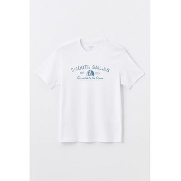 Tricou regular fit de bumbac cu model text