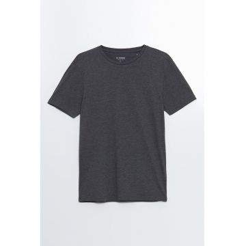 Tricou de bumbac cu decolteu rotund