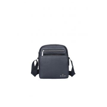Geanta crossbody de piele cu buzunare multiple
