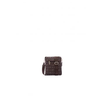 Geanta crossbody de piele ecologica cu logo