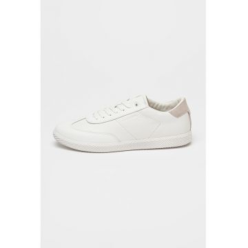 Pantofi sport din piele cu model uni
