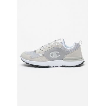 Pantofi sport din piele ecologica cu insertii din plasa