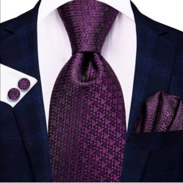 Set cravata + batista + butoni - matase -- model 829