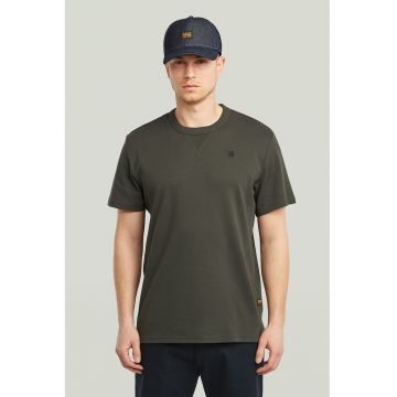 Tricou de bumbac organic cu decolteu la baza gatului