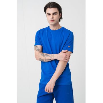 Tricou cu model uni si detalii cu broderie logo