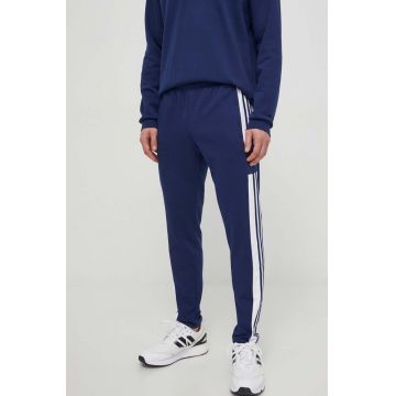 adidas Performance Pantaloni GT6643 bărbați, culoarea bleumarin, cu imprimeu  GT6643