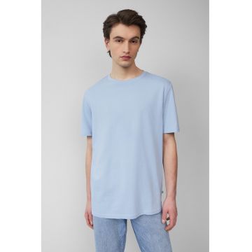 Tricou de bumbac cu decolteu la baza gatului