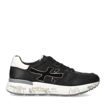 Sneakers bărbați Premiata Mick negri din piele naturală și textil 1699BP7249N