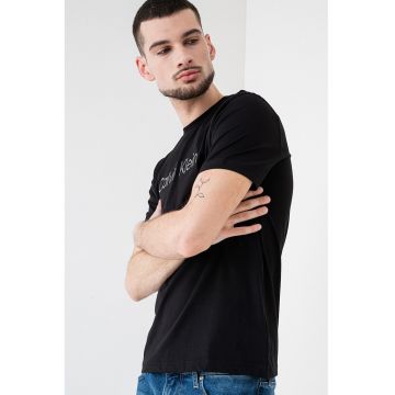 Tricou din bumbac cu broderie