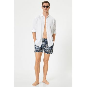 Pantaloni scurti de baie cu model tropical