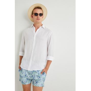 Pantaloni scurti de baie cu model tropical
