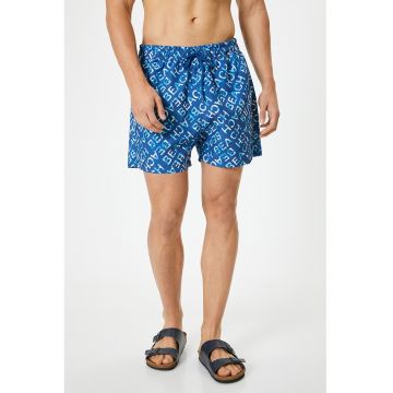 Pantaloni scurti de baie cu text